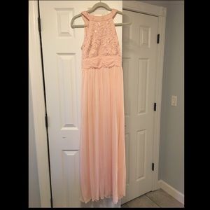 David’s Bridal Pale Pink Bridesmaid Dress - size 4